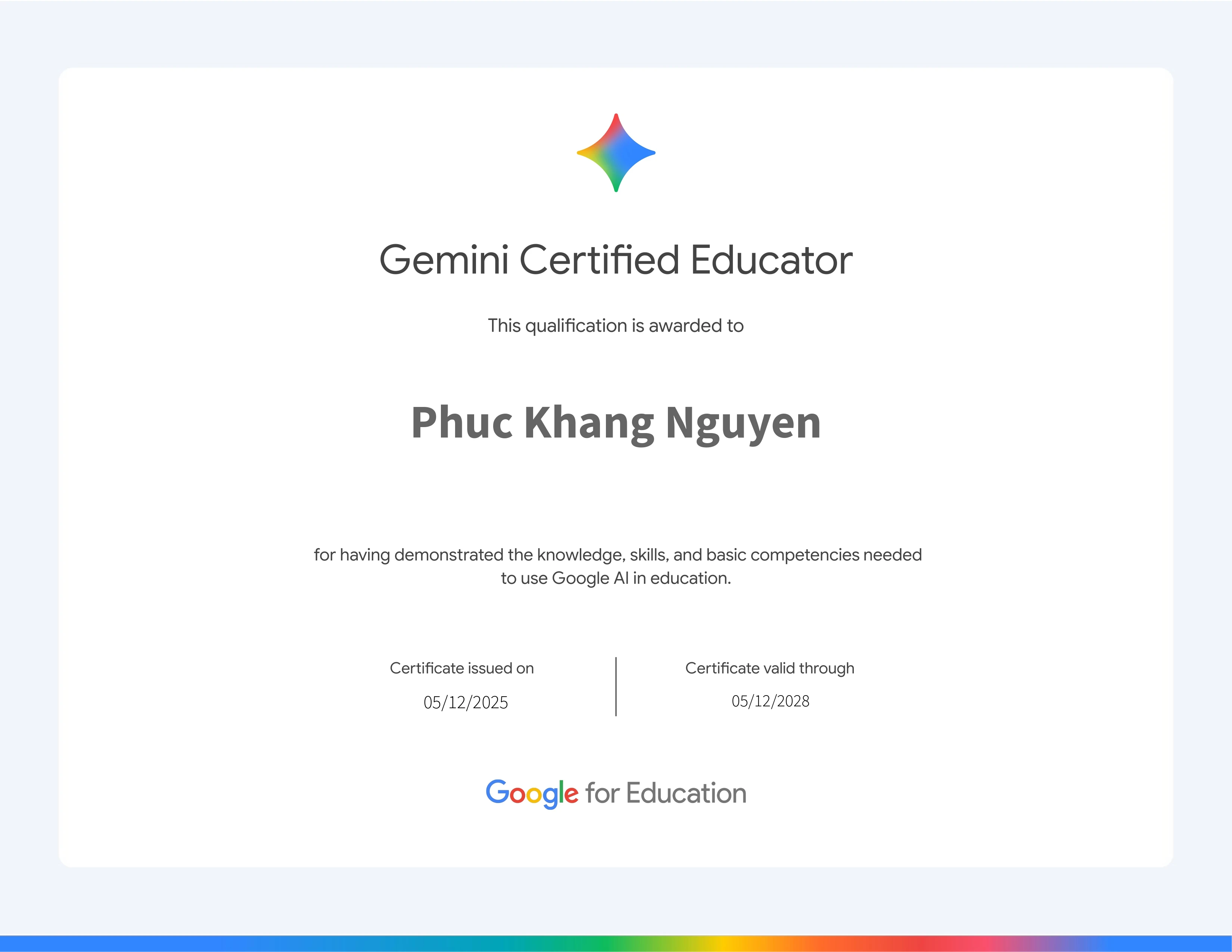 Gemini Certified Educator