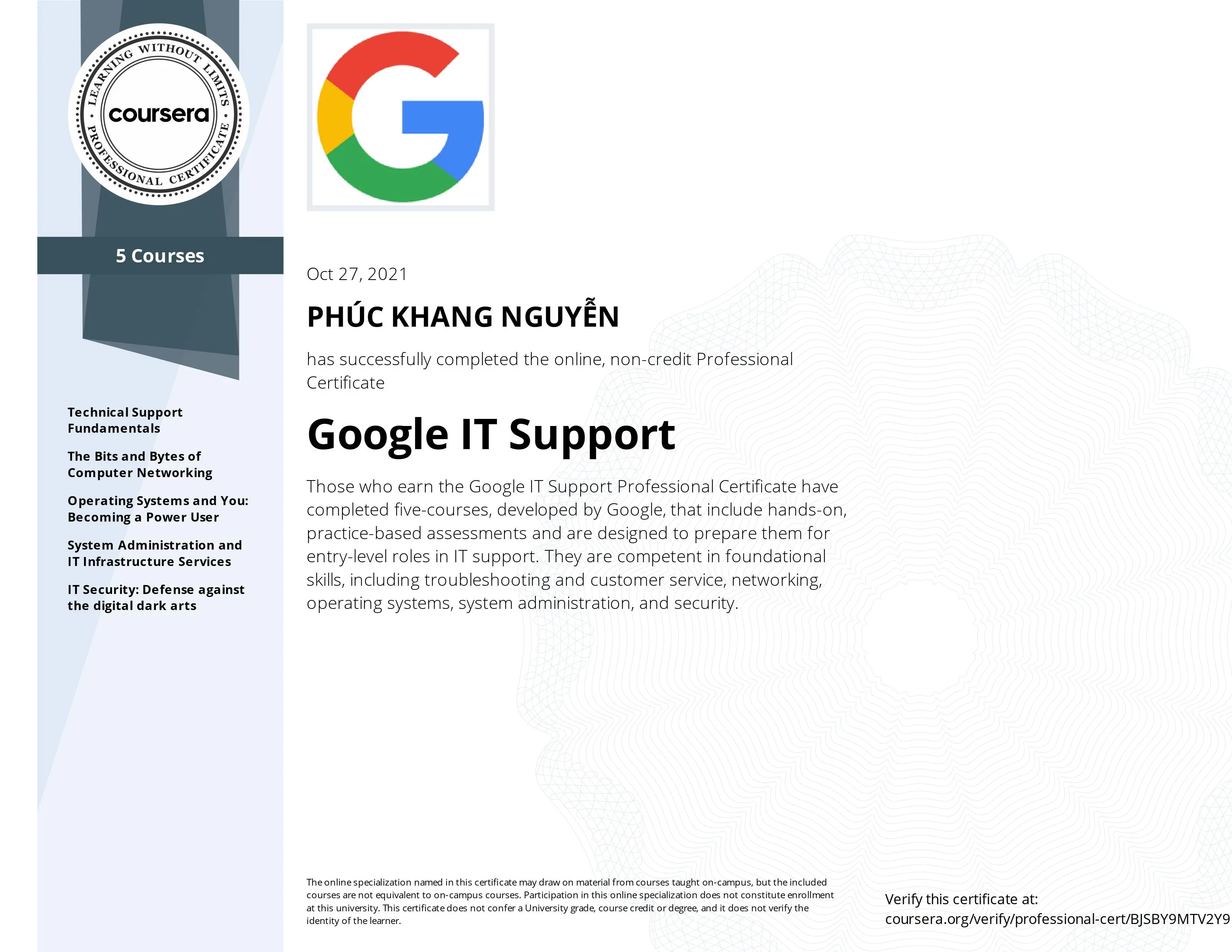 Google IT Support