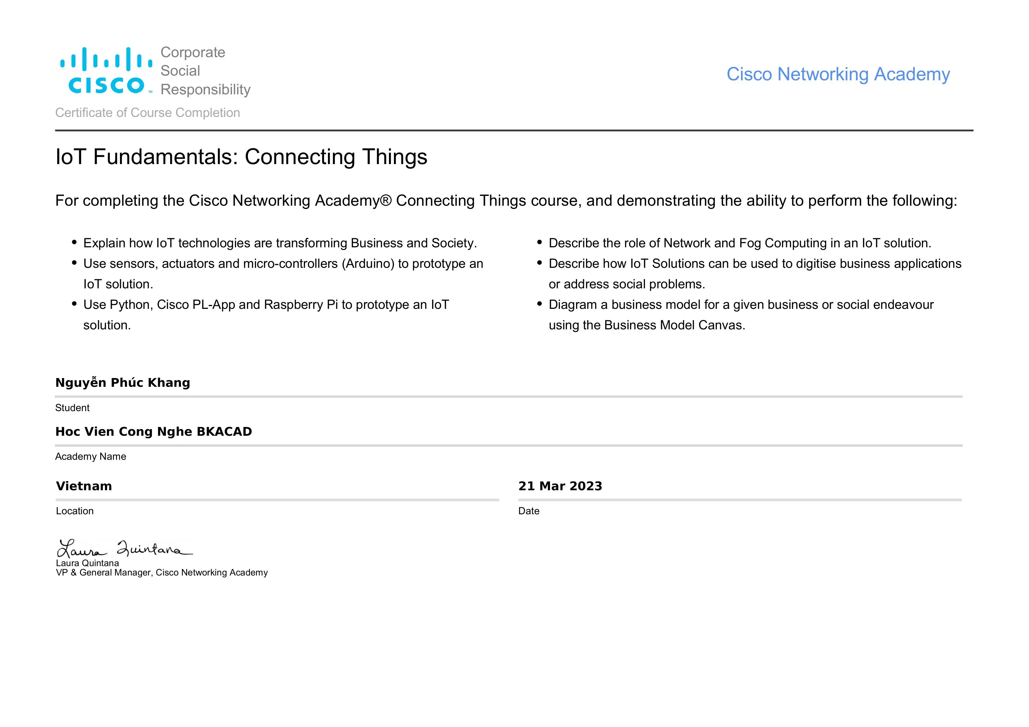 CCNA: IoT Fundamentals